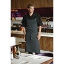 Tablier bavette tissé Chef Works Premium rayures noires et blanches
